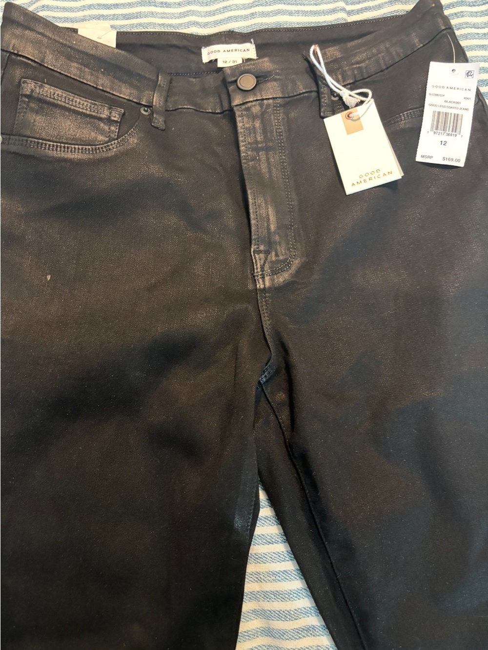 GOOD AMERICAN NEVER FADE SKINNY JEANS SIZE12/31
